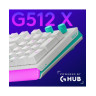 Гейминг клавиатура Logitech - G512 X 75, Tactile, RGB, бяла