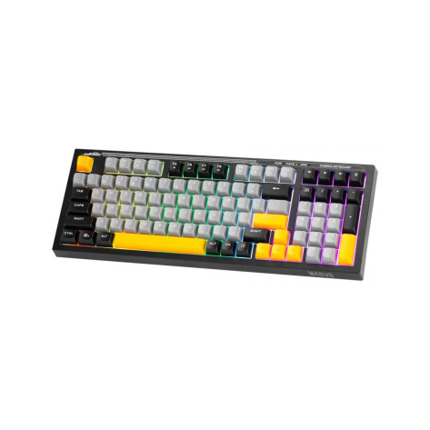 Гейминг клавиатура Marvo - Soldat S50B, Rainbow, черна