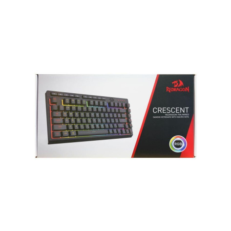 Гейминг клавиатура Redragon - Crescent K524, оптична, RGB, черна