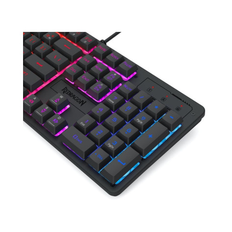 Гейминг клавиатура Redragon - Netherbane, RGB, черна