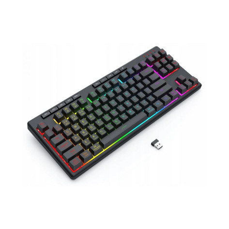 Гейминг клавиатура Redragon - Shiva TKL Pro, безжична, RGB, черна