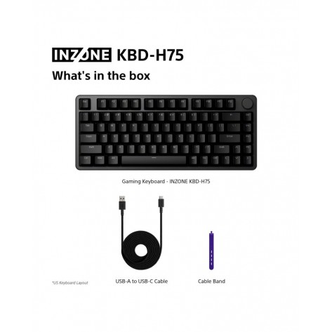 Гейминг клавиатура Sony INZONE KBD-H75 - Rapid Trigger, Developed with Fnatic