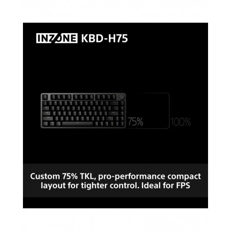 Гейминг клавиатура Sony INZONE KBD-H75 - Rapid Trigger, Developed with Fnatic