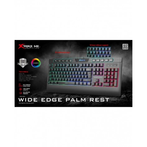  Гейминг клавиатура Xtrike ME - KB-508 EN, Rainbow, черна