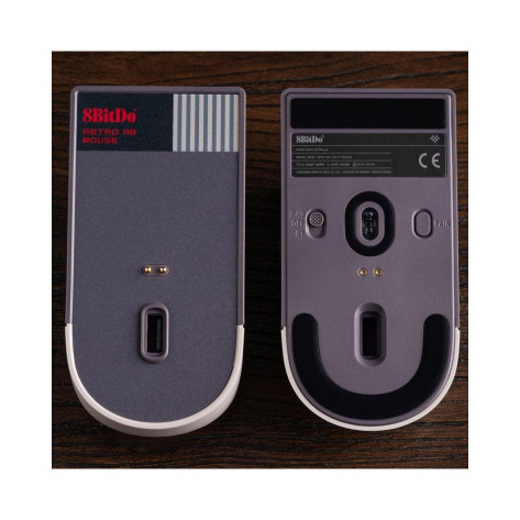 Гейминг мишка 8BitDo - Retro R8, C64 Edition, оптична, безжична, кафява