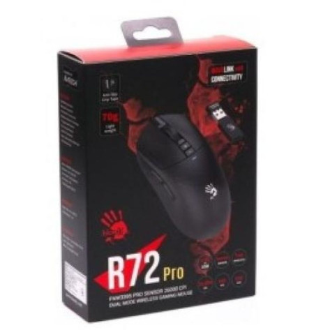Гейминг мишка A4Tech - Bloody R72 Pro, оптична, безжична, черна