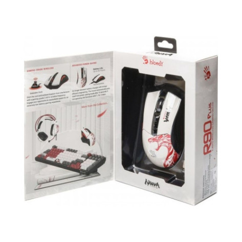 Гейминг мишка A4Tech - Bloody R90 Plus Naraka, оптична, безжична, черна