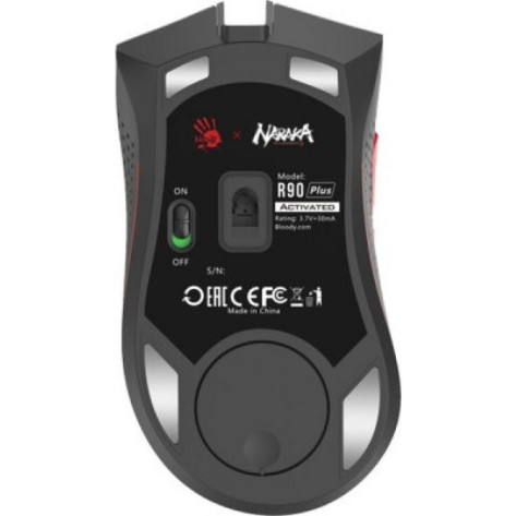 Гейминг мишка A4Tech - Bloody R90 Plus Naraka, оптична, безжична, черна
