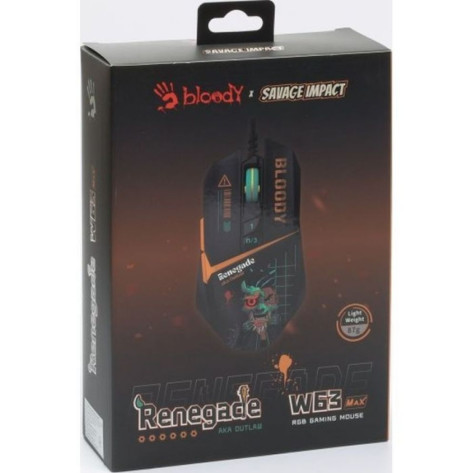 Гейминг мишка A4Tech - Bloody W63 Max Renegade Midnight, оптична, черна