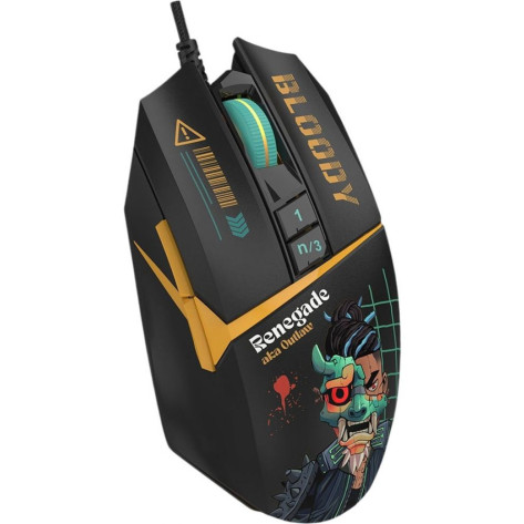 Гейминг мишка A4Tech - Bloody W63 Max Renegade Midnight, оптична, черна