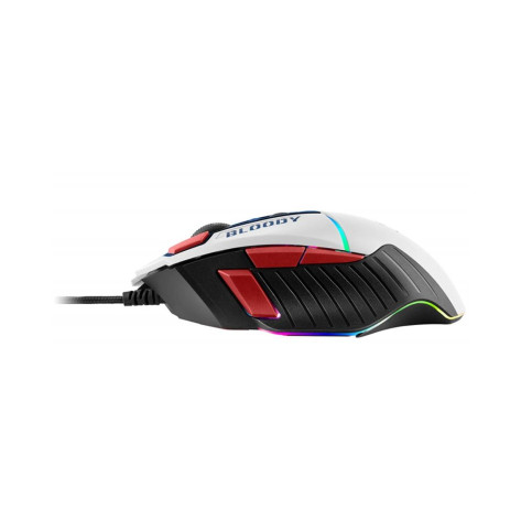Гейминг мишка A4Tech - Bloody W95Max Sports Navy, оптична, черна/бяла