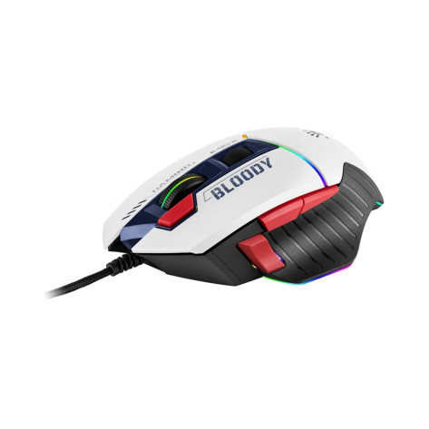 Гейминг мишка A4Tech - Bloody W95Max Sports Navy, оптична, черна/бяла