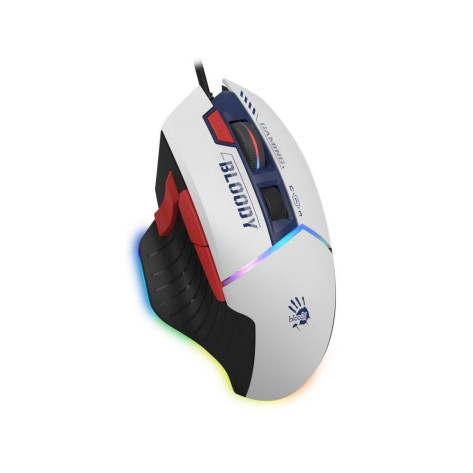Гейминг мишка A4Tech - Bloody W95Max Sports Navy, оптична, черна/бяла