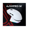 Гейминг мишка Ajazz - AJ159 Pro, 8K, оптична, безжична, бяла