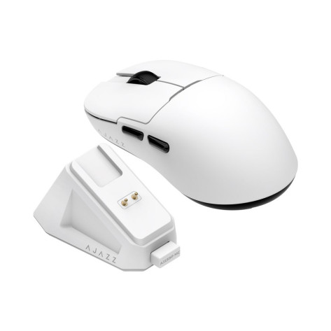 Гейминг мишка AJAZZ – AJ159P MC Charging dock, оптична, безжична, бяла