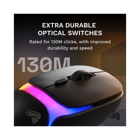 Гейминг мишка Glorious - Model O3, оптична, безжична, RGB, черна