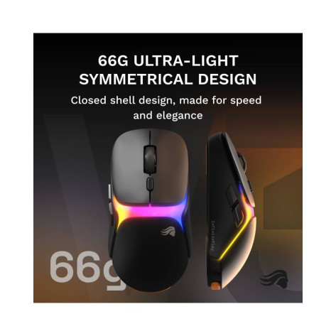 Гейминг мишка Glorious - Model O3, оптична, безжична, RGB, черна