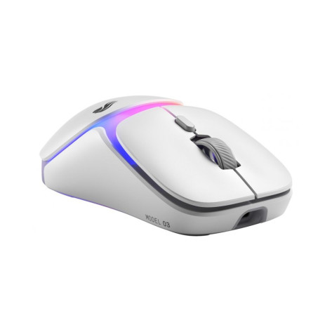 Гейминг мишка Glorious - Model O3 Wireless, 8K, оптична, безжична, бяла