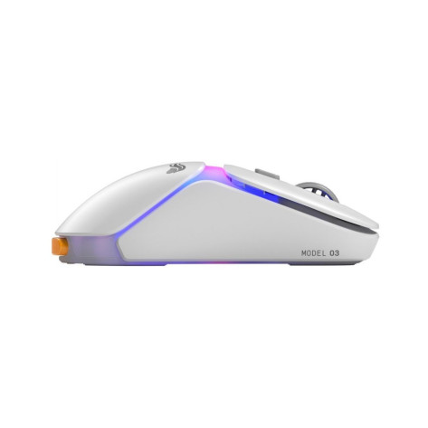 Гейминг мишка Glorious - Model O3 Wireless, 8K, оптична, безжична, бяла