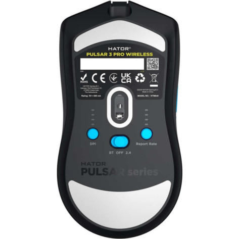 Гейминг мишка Hator – Pulsar 3 Pro, безжична, оптична, черна