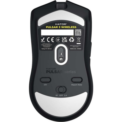 Гейминг мишка HATOR – Pulsar 3 Wireless, оптична, безжична, черна