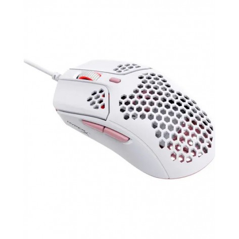 Гейминг мишка HyperX - Pulsefire Haste, оптична, бяла/розова