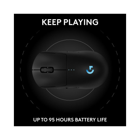 Гейминг мишка Logitech - G Pro 2 LIGHTSPEED + Pro Wireless Receiver, оптична, безжична