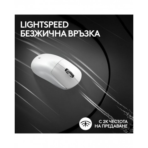 Гейминг мишка Logitech - G Pro X Superlight 2, оптична, безжична, бяла