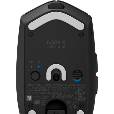 Гейминг мишка Logitech - G305 X SUPERLIGHT, безжична, оптична, черна