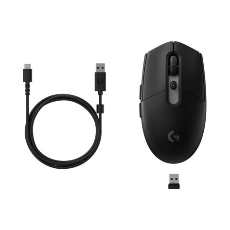 Гейминг мишка Logitech - G305 X SUPERLIGHT, безжична, оптична, черна