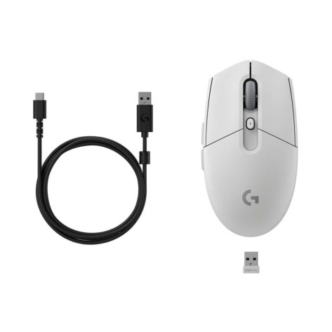 Гейминг мишка Logitech - G305 X SUPERLIGHT, оптична, безжична, бяла