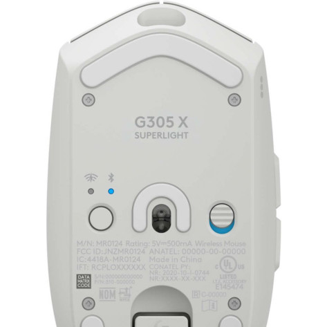 Гейминг мишка Logitech - G305 X SUPERLIGHT, оптична, безжична, бяла