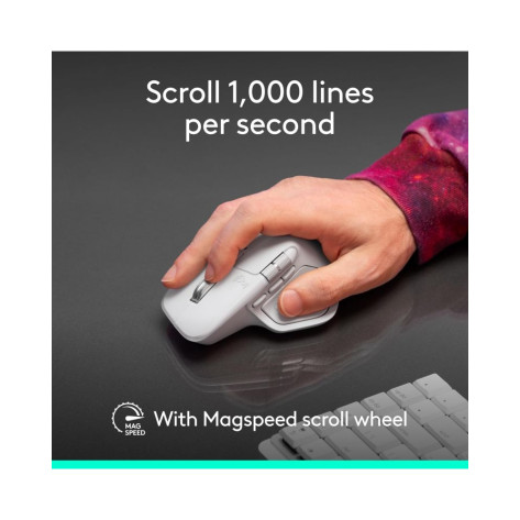 Гейминг мишка Logitech - MX Master 4, for Mac, лазерна, сива
