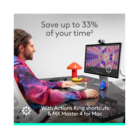 Гейминг мишка Logitech - MX Master 4, for Mac, лазерна, сива