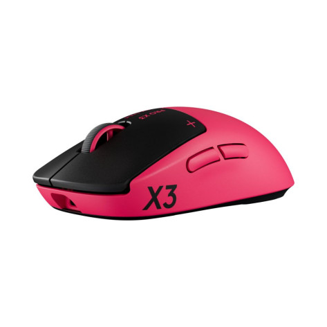 Гейминг мишка Logitech - Pro X3 Superstrike, безжична, оптична, розова
