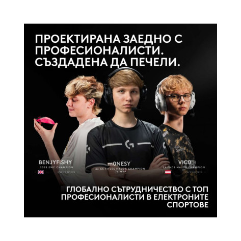Гейминг мишка Logitech – Pro X3 Superstrike, безжична, оптична, черна