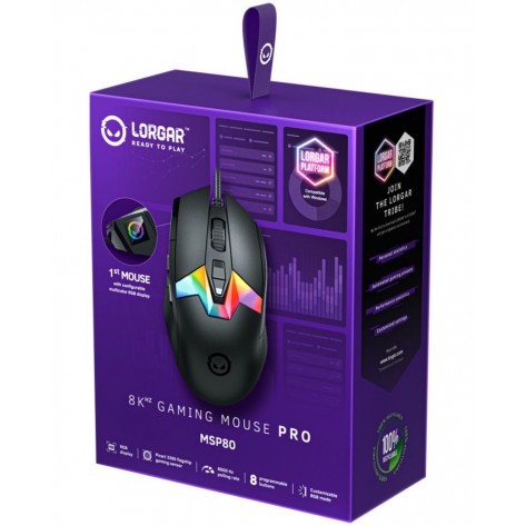 Гейминг мишка Lorgar - MSP80, оптична, черна