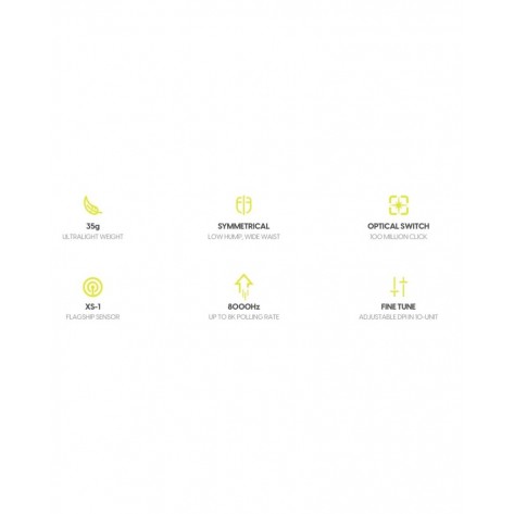 Гейминг мишка Pulsar - X2 CrazyLight Mini, оптична, безжична, Aqua Zest