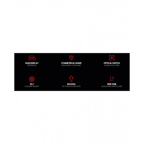 Гейминг мишка Pulsar - X2 v3 eS Mini, оптична, безжична, черна