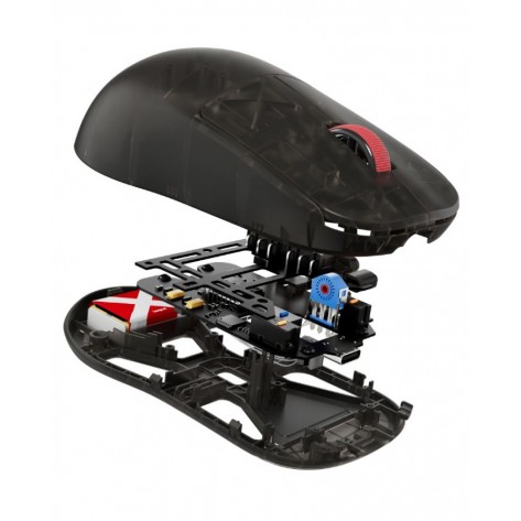 Гейминг мишка Pulsar - X2H Mini, оптична, безжична, Clear Black Edition