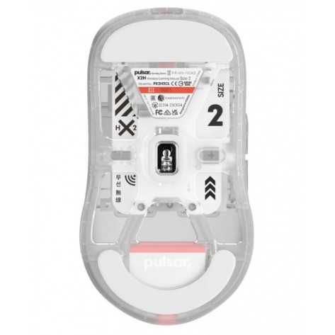 Гейминг мишка Pulsar - X2H Mini, оптична, безжична, Super Clear Edition