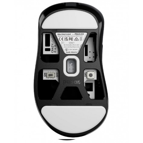Гейминг мишка Pulsar - Xlite CrazyLight Mini, оптична, безжична, Jet Black