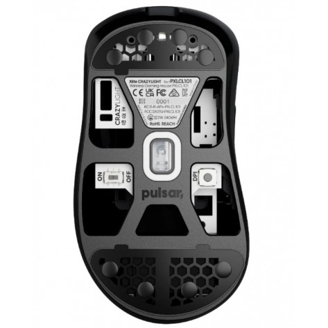 Гейминг мишка Pulsar - Xlite CrazyLight Mini, оптична, безжична, Jet Black