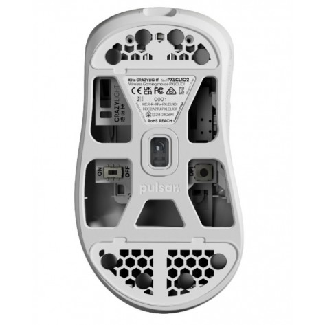 Гейминг мишка Pulsar - Xlite CrazyLight Mini, оптична, безжична, Uyuni White