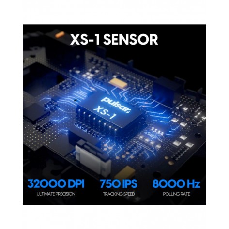 Гейминг мишка Pulsar - Xlite v4 eS Mini, оптична, безжична, черна