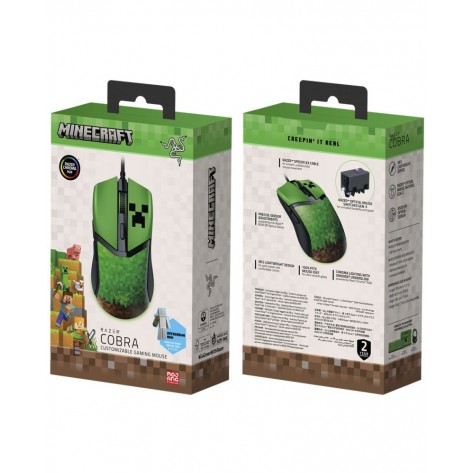 Гейминг мишка Razer - Cobra, оптична, Minecraft Edition