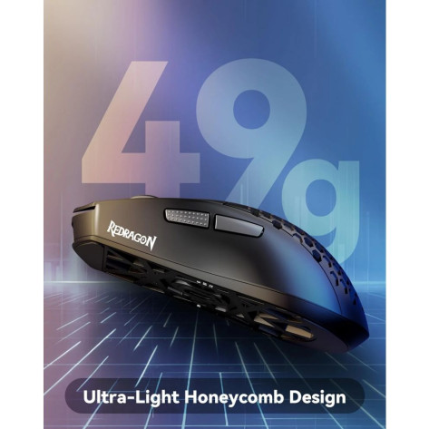 Гейминг мишка Redragon - K1NG Lite 1K M916-LIT-1K, оптична, безжична, черна