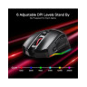 Гейминг мишка Redragon - Rind Pro M813, оптична, безжична, RGB, черна