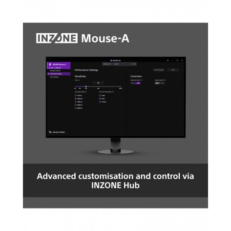 Гейминг мишка Sony INZONE Mouse-A, безжична, Fnatic Co-Designed