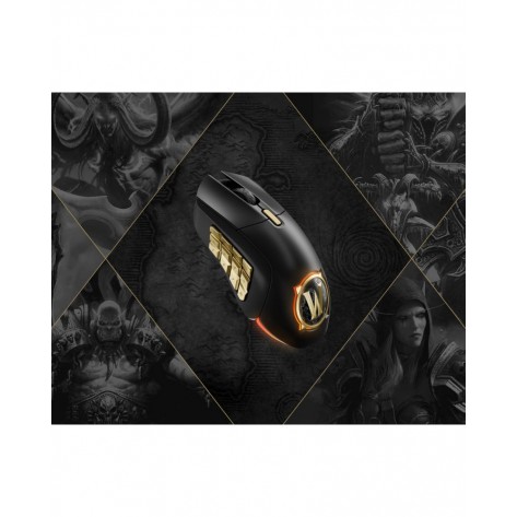 Гейминг мишка SteelSeries - Aerox 9 Wireless, оптична, безжична, WoW Edition